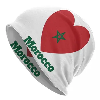 Шляпы-Капоты Флаг Марокко Мужская Женская Тонкая Шляпа Сердце Марокко Осень Весна Теплая Шапка Дизайн Skullies Шапочки Шапочки