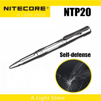 Многофункциональная тактическая ручка NITECORE NTP20 для самообороны из титанового сплава с эргономичным заостренным наконечником из вольфрамовой стали