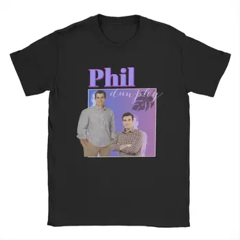 Футболки Phil Dunphy 90-х, мужская модная футболка из чистого хлопка, футболки с круглым воротом и коротким рукавом, графическая одежда