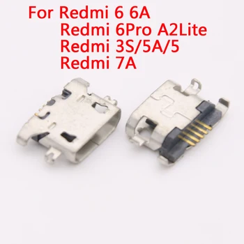 10шт Новый разъем Micro USB для зарядки порта для Xiaomi Redmi 6 6A 6Pro 7A 5 5A 3S