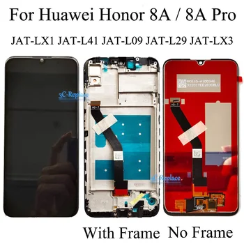 Черный 6,1 дюймов Для Huawei Honor 8A/8A Pro JAT-L29/Y6s 2019 ЖК-дисплей С Сенсорным Экраном и Цифровым Преобразователем В Сборе /С рамкой